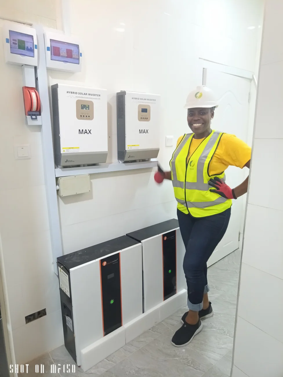 Installed hybrid inverter and battery energy storage equipment